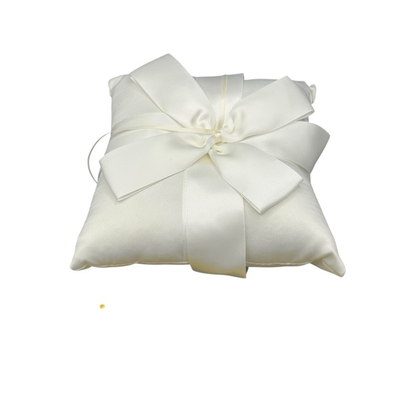 WEDDING RING PILLOW WITH BOW ELEGANT STAIN PILLOW FOR CEREMONY RINGS CLASSIC - Picture 8 of 12